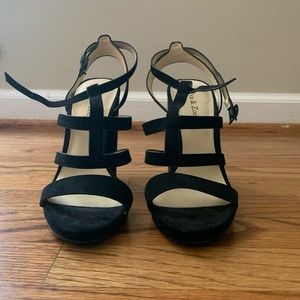 Black Wedges with Beautiful Strap Design
